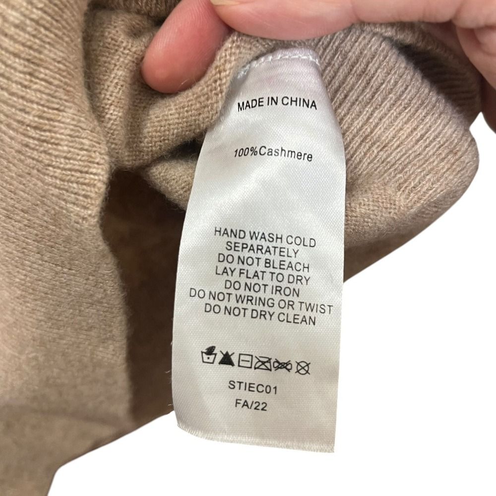 Quince Mongolian Cashmere Crewneck Sweater Women's Small Oatmeal Classic Work - Picture 9 of 9